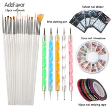 AddFavor Nail Rhinestone Art Sticker Strip Tape Decal 15Pcs Nail Brush Set DIY Nail Painting Brush Dotting Tool Manicure Kit Set
AddFavor Nail Rhinestone Art Sticker Strip Tape Decal 15Pcs Nail Brush Set DIY Nail Painting Brush Dotting Tool Manicure Kit Set