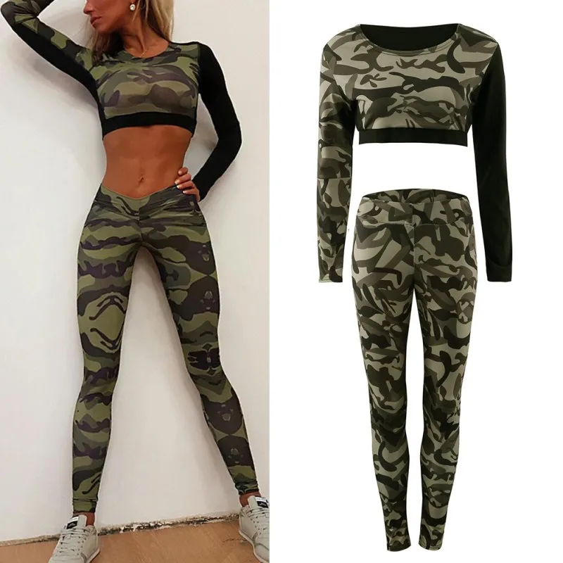 B High Quality 2019 Summer Fashion Newest Women Sexy Set Workout Fitness Ladies Tight Camouflage Soft Crop Tops+Trousers
B High Quality 2019 Summer Fashion Newest Women Sexy Set Workout Fitness Ladies Tight Camouflage Soft Crop Tops+Trousers