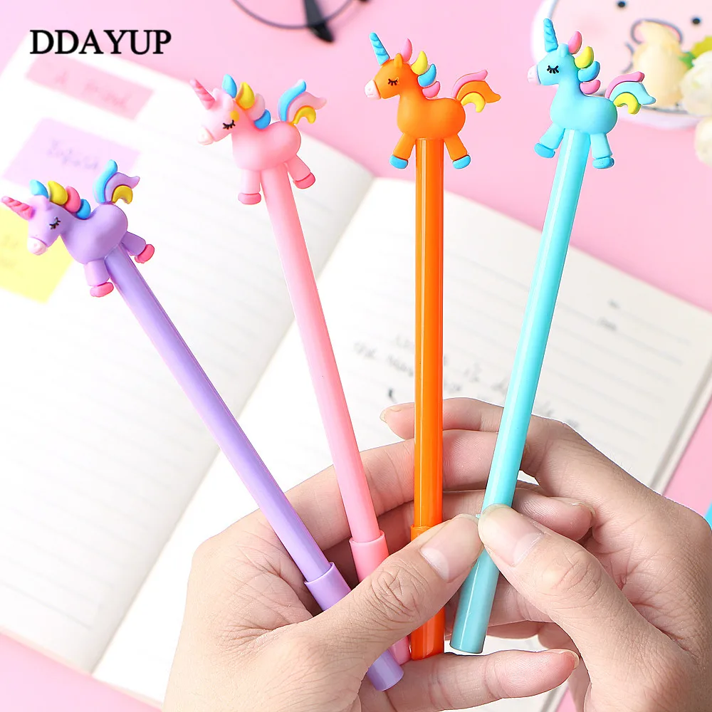 4Pcs/lot Cute Rainbow Unicorn Gel Pens Korean Cartoon Creative Pen Student Writing Office Stationery Black Ink Pen
4Pcs/lot Cute Rainbow Unicorn Gel Pens Korean Cartoon Creative Pen Student Writing Office Stationery Black Ink Pen