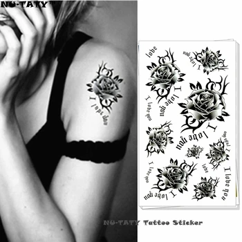 Nu-TATY Sexy Black Rose Style Temporary Body Art Flash Tattoo Sticker 10*17cm Waterproof Henna Fake Tato Car Styling Tattoo
Nu-TATY Sexy Black Rose Style Temporary Body Art Flash Tattoo Sticker 10*17cm Waterproof Henna Fake Tato Car Styling Tattoo