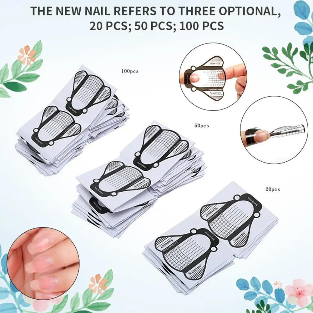 Hot 20/50/100Pcs Bee Shape Nail Art Tips Tool Extension Forms Guide DIY Paper Trays Make Up Beauty
Hot 20/50/100Pcs Bee Shape Nail Art Tips Tool Extension Forms Guide DIY Paper Trays Make Up Beauty
