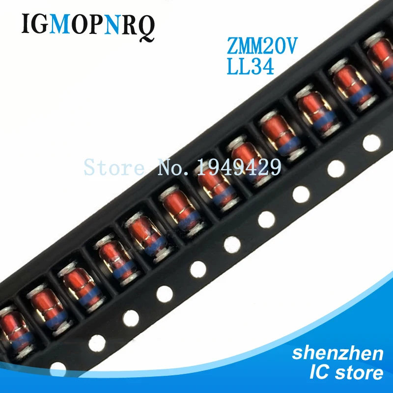 200PCS/LOT ZMM20V LL34 20V 0.5W 1/2W Zener Diode SMD diode |