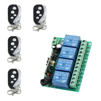 New Home Automation DC12V 10A 4CH RF Wireless Remote Control Switch System 4 *Transmitters & 1* Receiver for Access 315/433Mhz
New Home Automation DC12V 10A 4CH RF Wireless Remote Control Switch System 4 *Transmitters & 1* Receiver for Access 315/433Mhz