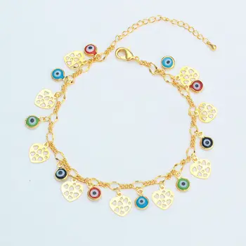 Colorful Eye Bracelet/Anklet for Women Gold Color Evil Eye Foot Chain Charm Bangle JewelryArab/Egypt/Turkey/Iraq/Middle East
Colorful Eye Bracelet/Anklet for Women Gold Color Evil Eye Foot Chain Charm Bangle JewelryArab/Egypt/Turkey/Iraq/Middle East