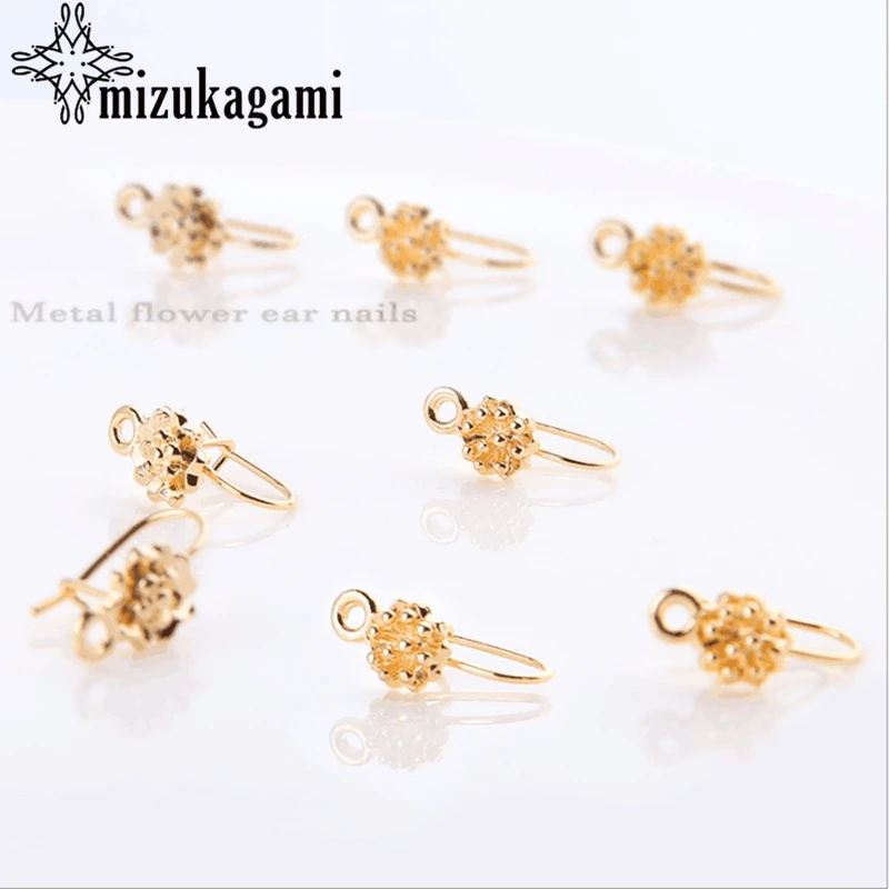 10pcs/lot Ear Studs With Real Golden Flowers Base Earrings Connector DIY For Drop Earrings Jewelry Making Accessories
10pcs/lot Ear Studs With Real Golden Flowers Base Earrings Connector DIY For Drop Earrings Jewelry Making Accessories