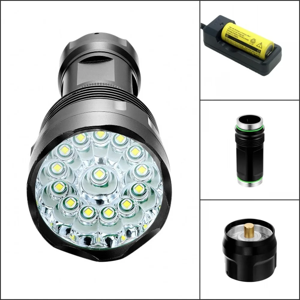 Tinhofire T14 14T6 14xCree XM-L T6 24000 Lumens 5-Mode LED Flashlight Torch Lamp 18650/26650 Battery
Tinhofire T14 14T6 14xCree XM-L T6 24000 Lumens 5-Mode LED Flashlight Torch Lamp 18650/26650 Battery