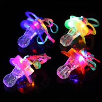 Cute Children Pacifier LED Light Flashing Whistle Colorful Necklaces Nipple Kids Toy for Christmas Bar Party Supplies Toy Random
Cute Children Pacifier LED Light Flashing Whistle Colorful Necklaces Nipple Kids Toy for Christmas Bar Party Supplies Toy Random