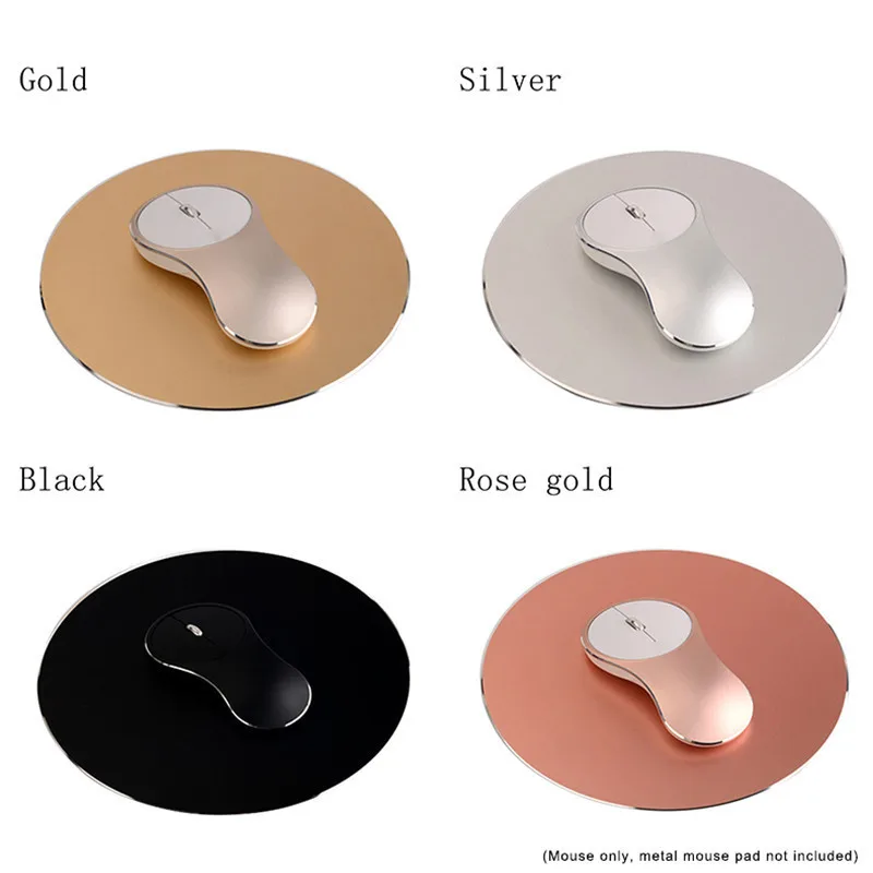 

New Q8 Elegant Aluminum Alloy 2.4Ghz Wireless Mouse for Ice Fox USB Rechargeable Metal Mouse UFO Type Silent Fashion Cool Mouse