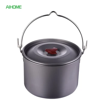 5L Camping Cooking Pots with Lid Outdoor Cookware Picnic Hanging Pot Aluminum Alloy Pan for Stove
5L Camping Cooking Pots with Lid Outdoor Cookware Picnic Hanging Pot Aluminum Alloy Pan for Stove