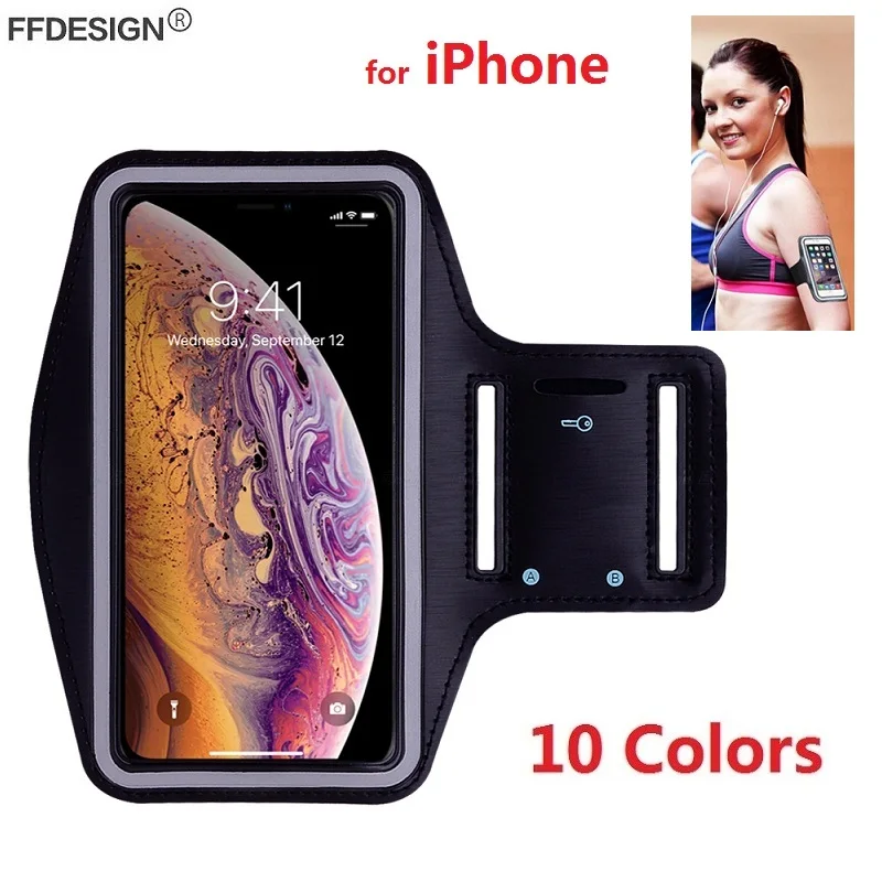 Спортивная сумка для бега браслет контейнер телефона чехол на руку iPhone XR X XS Max 8 7 6
