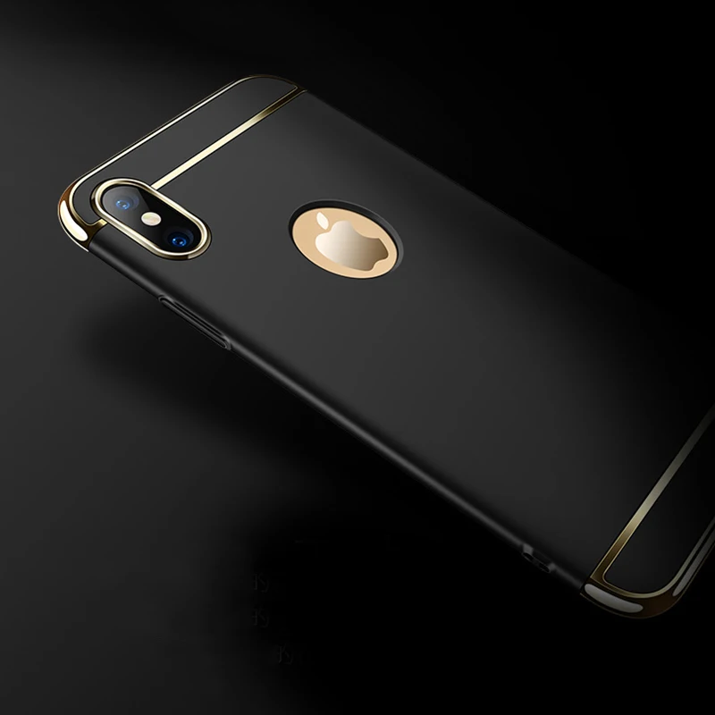 Electroplated Armor Degree Full Protect 3 IN 1 Phone Cover Case For iPhoneX Sadoun.com