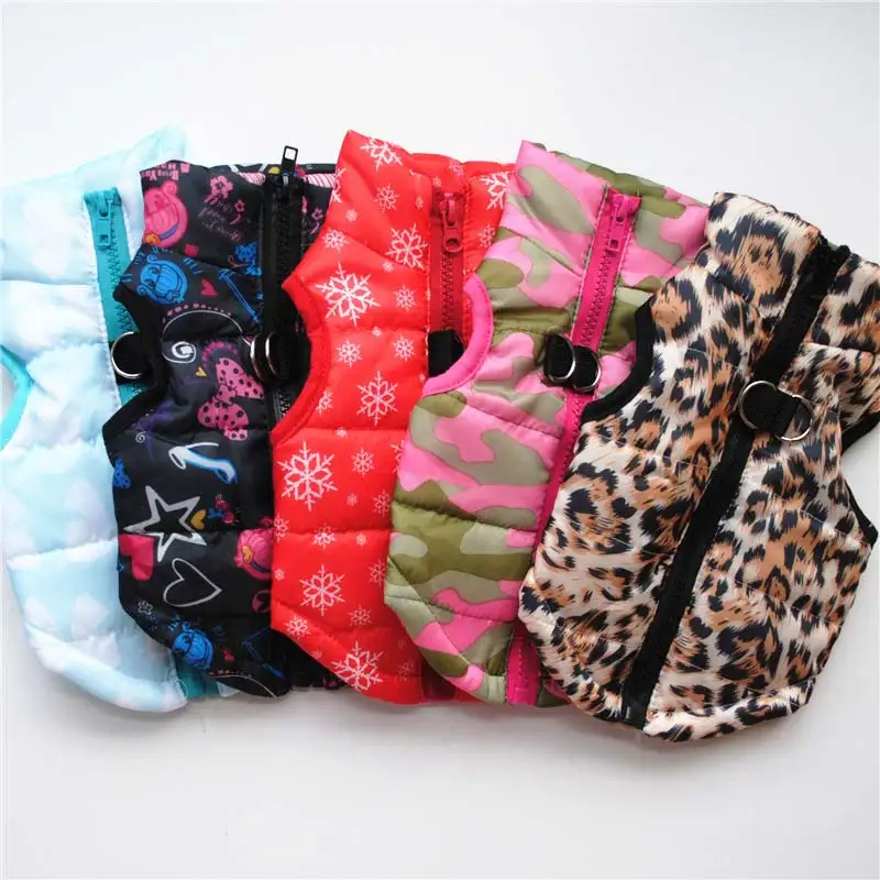 Winter Pet Dog Clothes Padded Vest Harness Printing Puppy Doggy Warm Coat Zipper Jackets Small Dogs Costume E2S
Winter Pet Dog Clothes Padded Vest Harness Printing Puppy Doggy Warm Coat Zipper Jackets Small Dogs Costume E2S