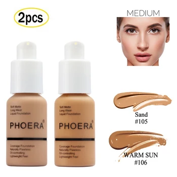 2pcs/set Perfect Concealer Foundation Full Coverage Flawless 30ml Soft Matte Long Wear Foundation#105 Sand +106 Warm Sun
2pcs/set Perfect Concealer Foundation Full Coverage Flawless 30ml Soft Matte Long Wear Foundation#105 Sand +106 Warm Sun
