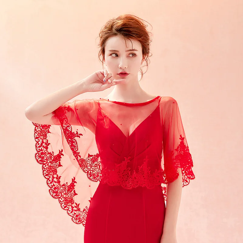 Lace High Neck Bolero Women Wedding Wrap Short Bridal Cape Elegant Shawl Bride Wedding Accessories
Lace High Neck Bolero Women Wedding Wrap Short Bridal Cape Elegant Shawl Bride Wedding Accessories