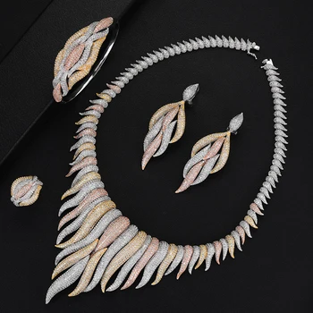 SisCathy Trendy Charms Women Dubai Wedding Bridal Jewelry Sets Cubic Zirconia Necklace Bracelet Drop Earrings Ring Jewelry Sets
SisCathy Trendy Charms Women Dubai Wedding Bridal Jewelry Sets Cubic Zirconia Necklace Bracelet Drop Earrings Ring Jewelry Sets