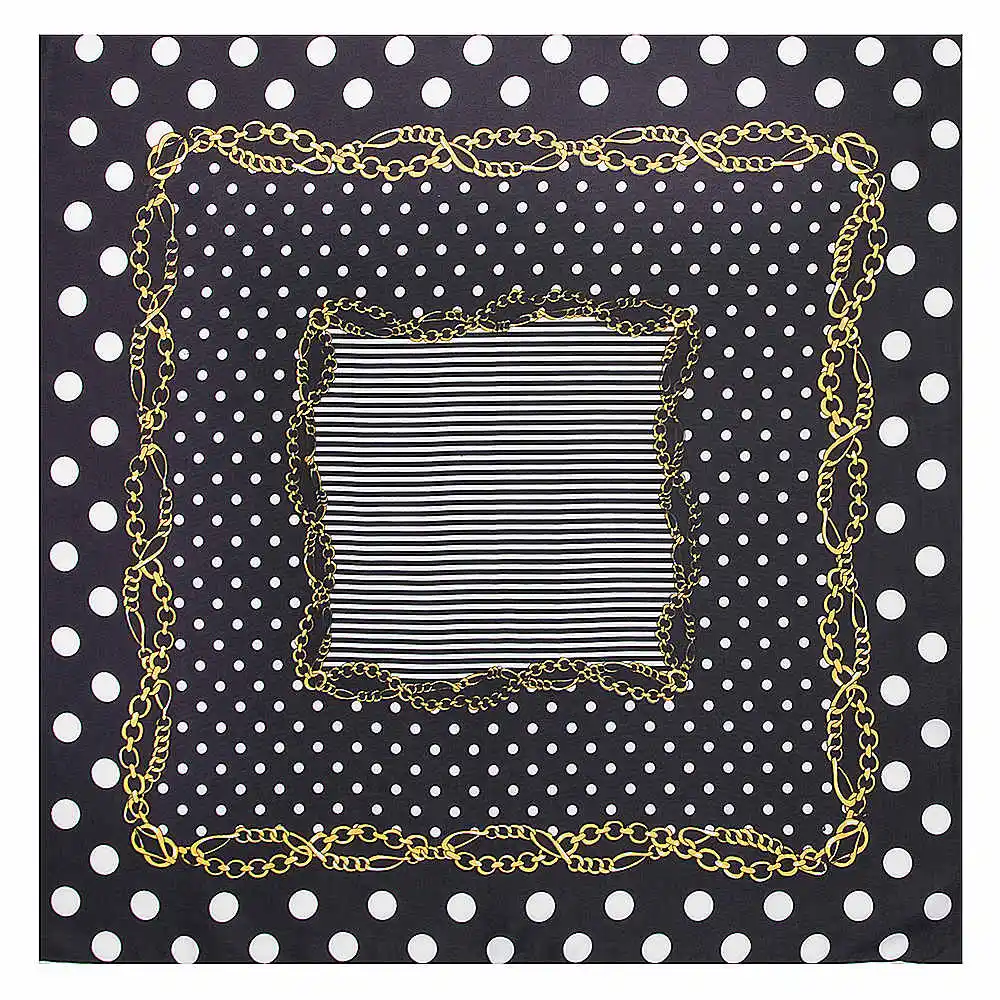 58cm*58cm Twill Silk Women 2017 New Fashion Euro Design Dot and Chain Printed Small Square Scarf Hot Sale
58cm*58cm Twill Silk Women 2017 New Fashion Euro Design Dot and Chain Printed Small Square Scarf Hot Sale