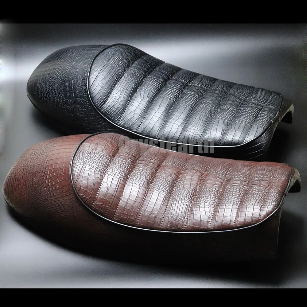 Crocodile Leather Look Motorcycle Vintage Saddle Cafe Racer Seat Universal For Honda CB CL Yamaha XJR XS Kawasaki KZ GN
Crocodile Leather Look Motorcycle Vintage Saddle Cafe Racer Seat Universal For Honda CB CL Yamaha XJR XS Kawasaki KZ GN