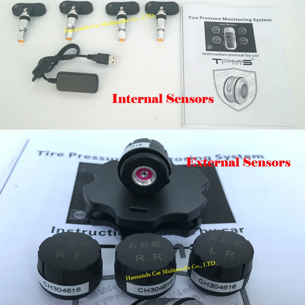 TPMS equiment for Android car dvd car tire Pressure Monitoring System 4 Sensors Alarm Tire Temperature Monitoring System
TPMS equiment for Android car dvd car tire Pressure Monitoring System 4 Sensors Alarm Tire Temperature Monitoring System