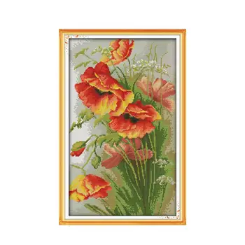 Joy Sunday Cross stitch printing kit handmade DIY embroidery beautiful poppy flowers series home fabric decoration
Joy Sunday Cross stitch printing kit handmade DIY embroidery beautiful poppy flowers series home fabric decoration