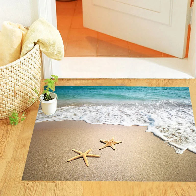 Новые волнистые пляжные морские звёзды 3d большие настенные наклейки домашний