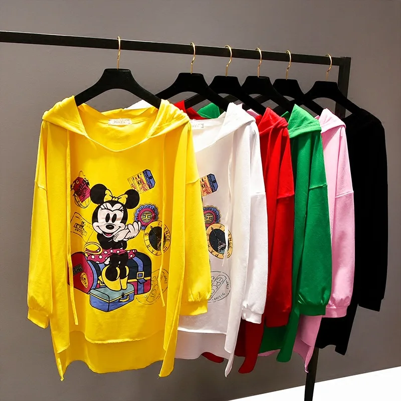 Long Sleeve Hooded Pullovers 2018 New Autumn Cartoon Printing Woman Basic Tops Medium-long Loose Students Sweatshirts Casual
Long Sleeve Hooded Pullovers 2018 New Autumn Cartoon Printing Woman Basic Tops Medium-long Loose Students Sweatshirts Casual
