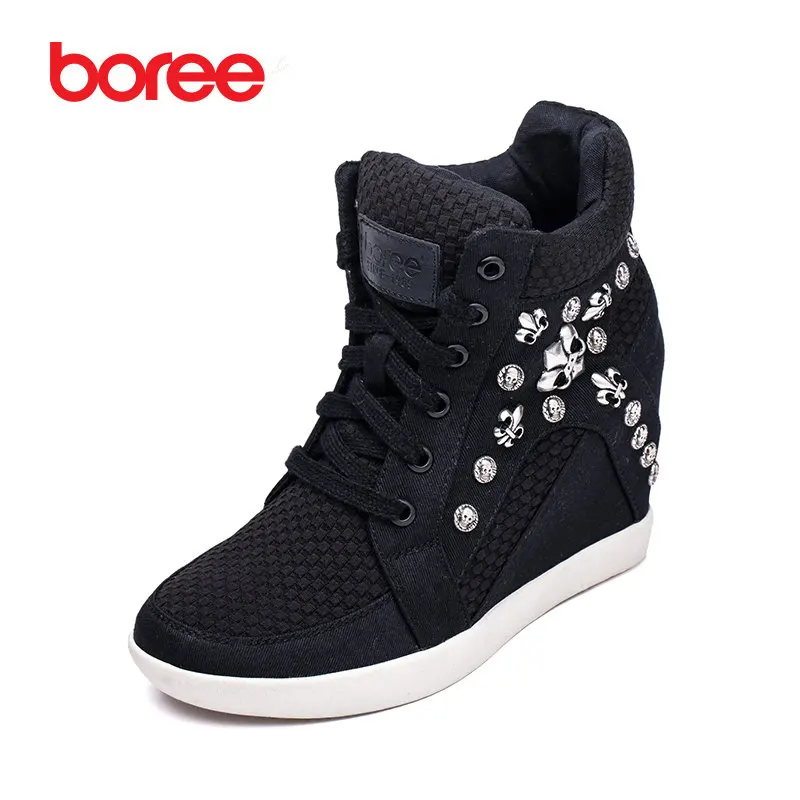 Boree Women 's Fashion Height Increasing Casual Shoes High-Top Breathable Canvas Winter Warm Solid Mujer Zapatos Casuais 80820
Boree Women 's Fashion Height Increasing Casual Shoes High-Top Breathable Canvas Winter Warm Solid Mujer Zapatos Casuais 80820