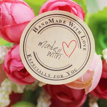300PCS Vintage "HANDMADE" Series Kraft seal labels DIY gifts labels self adhesive heart printed jewelry products labels
300PCS Vintage "HANDMADE" Series Kraft seal labels DIY gifts labels self adhesive heart printed jewelry products labels