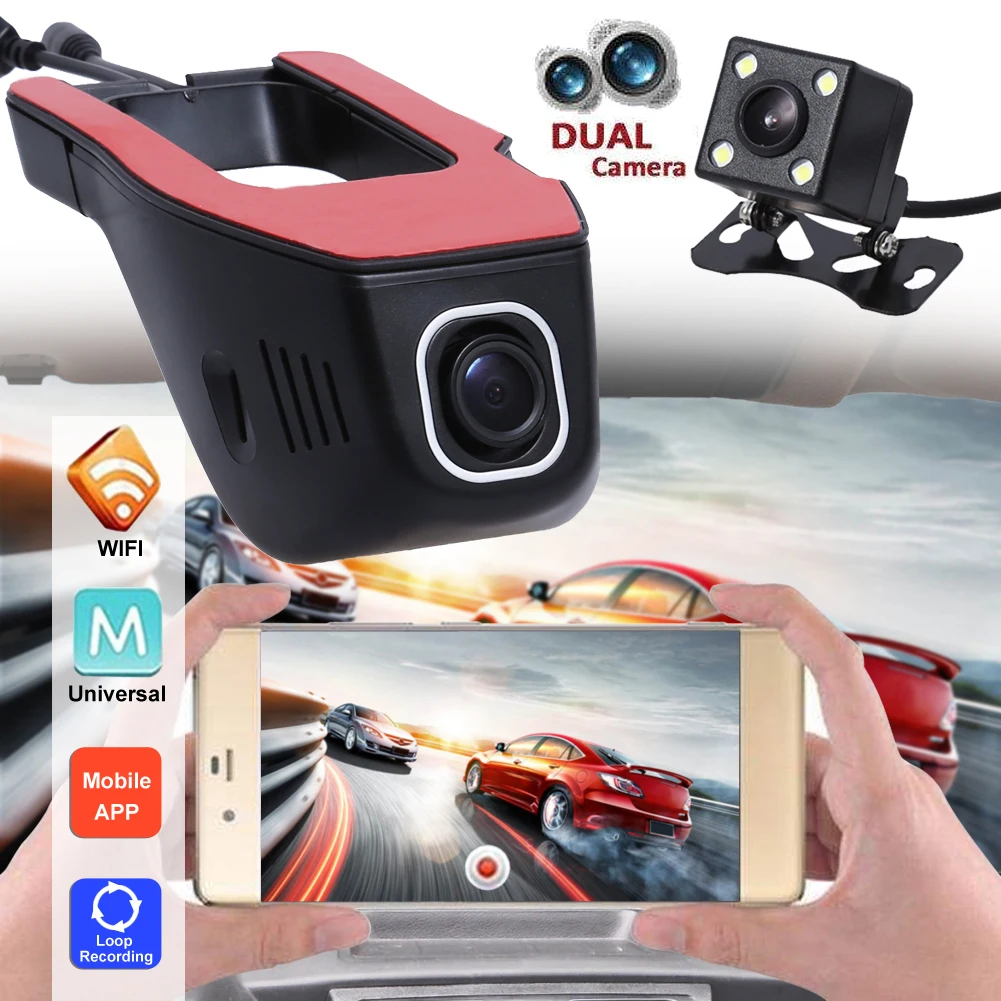 Newest Car DVR Full HD 1080P Dual Camera Lens DashCam Video Recorder Camcorder 140 Degree Wide Angle G-Sensor Car DVRs
Newest Car DVR Full HD 1080P Dual Camera Lens DashCam Video Recorder Camcorder 140 Degree Wide Angle G-Sensor Car DVRs