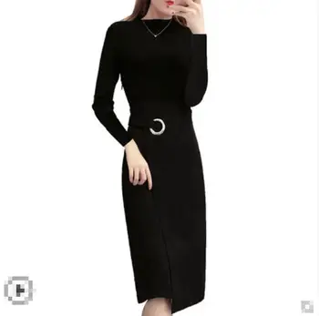 Hepburn black dress long sleeve tunic winter women dresses
Hepburn black dress long sleeve tunic winter women dresses