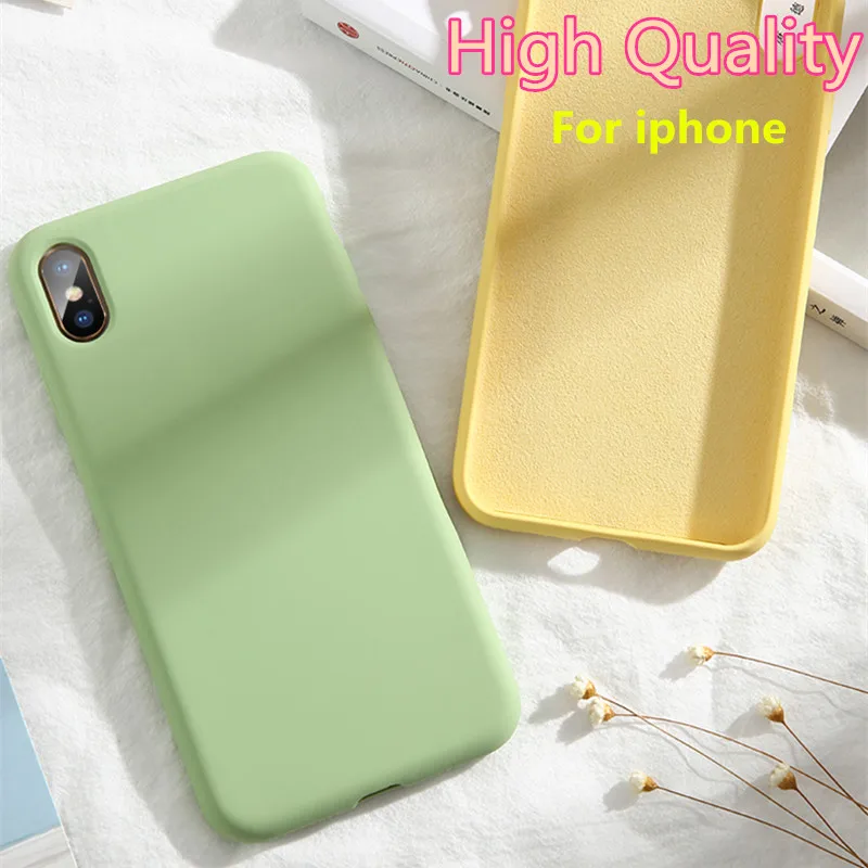 For iPhone 7 6 X XS XR Case Silicone Solid Color Soft Cover for iPhone X XS Case iPhone XR Case 6 7 8 Plus 6 XS MAX Phone Shell
For iPhone 7 6 X XS XR Case Silicone Solid Color Soft Cover for iPhone X XS Case iPhone XR Case 6 7 8 Plus 6 XS MAX Phone Shell