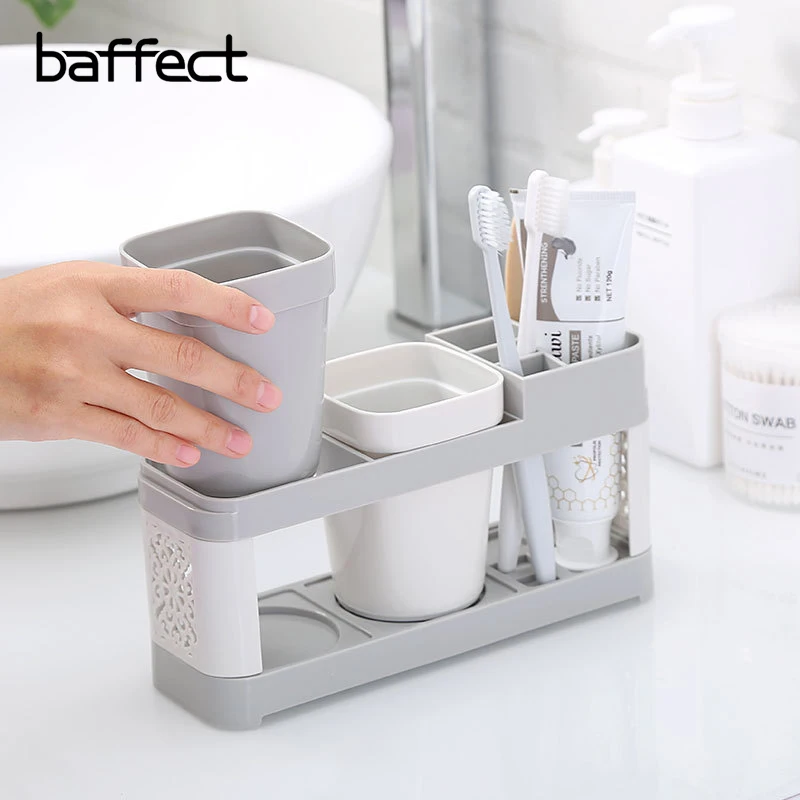 Baffect Multi-Function Large Capacity Toothbrush Holder Single Couple Toothpaste Rack Rinse Mouth Cup Wash Suit Holder With Tray
Baffect Multi-Function Large Capacity Toothbrush Holder Single Couple Toothpaste Rack Rinse Mouth Cup Wash Suit Holder With Tray