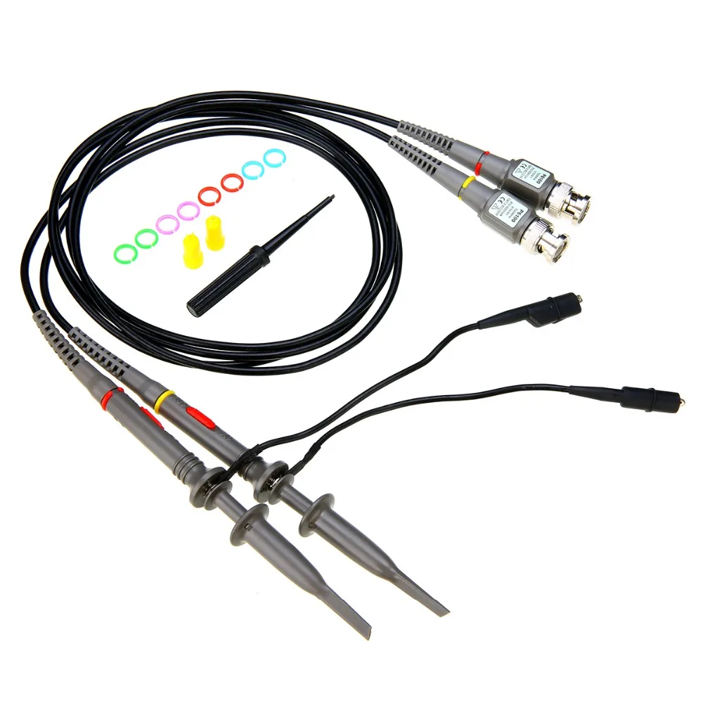 2pcs/lot P6100 Digital BNC Oscilloscope Probe1X 10X 100MHz High Precision Scope Analyzer Alligator Clip Probes Test Leads Mayitr
2pcs/lot P6100 Digital BNC Oscilloscope Probe1X 10X 100MHz High Precision Scope Analyzer Alligator Clip Probes Test Leads Mayitr