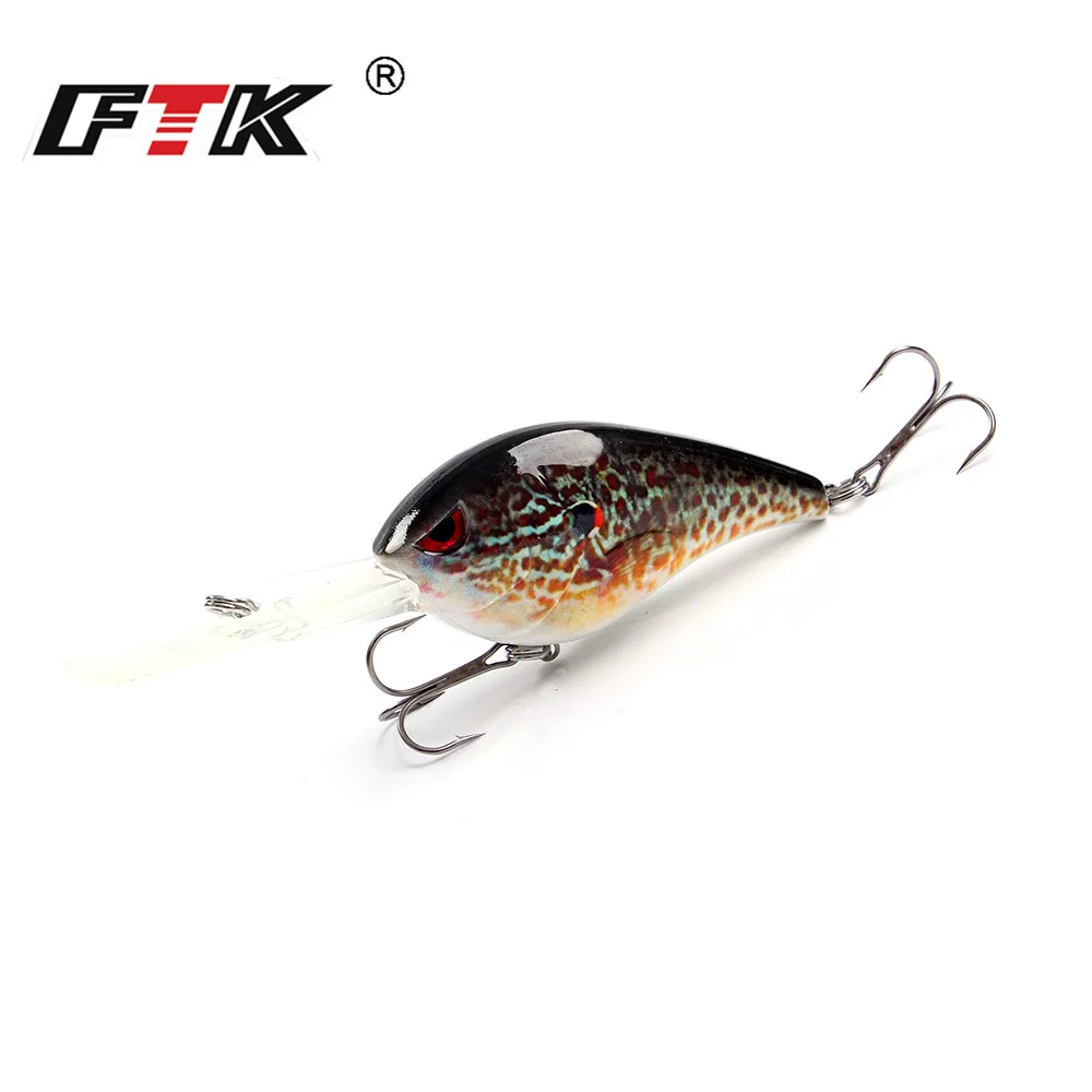 FTK Crank Fishing Lure 28g/76mm 3D Fish Eyes Bass Lure Sinking Wobblers with Treble Hook Hard Bait Fishing Tackle Isca 13 colors
FTK Crank Fishing Lure 28g/76mm 3D Fish Eyes Bass Lure Sinking Wobblers with Treble Hook Hard Bait Fishing Tackle Isca 13 colors