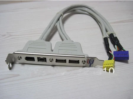 Retail NEW High quaility 2 USB 2.0 Ports + 2 Firewire IEEE 1394 Ports Expansion Rear Panel Bracket
Retail NEW High quaility 2 USB 2.0 Ports + 2 Firewire IEEE 1394 Ports Expansion Rear Panel Bracket