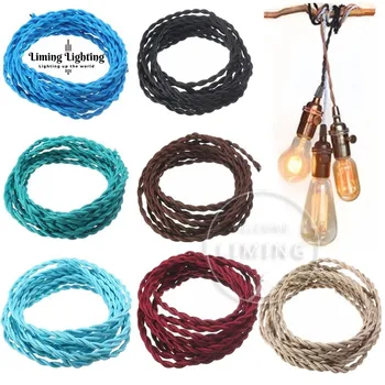 2x0.75 Vintage Electrical rope Wire Twisted Cable Retro Braided Fabric Wire DIY led pendant lamp wire vintage lamp cord
2x0.75 Vintage Electrical rope Wire Twisted Cable Retro Braided Fabric Wire DIY led pendant lamp wire vintage lamp cord