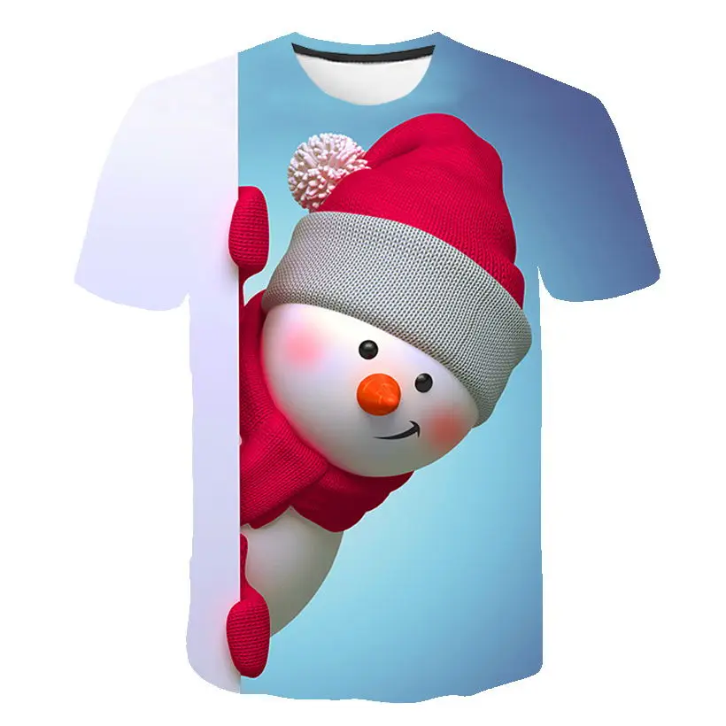 High Quality 2019 Summer Christmas Snowman 3D Print T Shirt Novelty Short Sleeve Tee Tops Causal Funny T-shirt Man Plus Size 5XL
High Quality 2019 Summer Christmas Snowman 3D Print T Shirt Novelty Short Sleeve Tee Tops Causal Funny T-shirt Man Plus Size 5XL