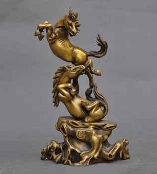 wedding decoration China Fengshui Bronze Success Animal Pentium Gallop 2 Horse lucky horses Statue
wedding decoration China Fengshui Bronze Success Animal Pentium Gallop 2 Horse lucky horses Statue