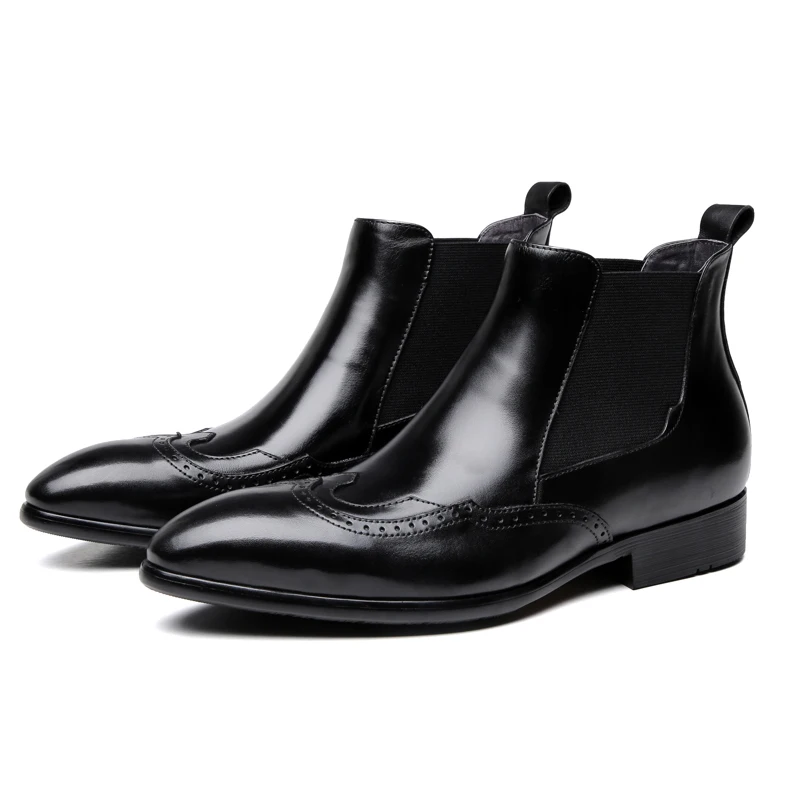 Fashion Pointed Toe Black Chelsea Boots Mens Ankle Boots Genuine Leather Boots Male Dress Shoes
Fashion Pointed Toe Black Chelsea Boots Mens Ankle Boots Genuine Leather Boots Male Dress Shoes