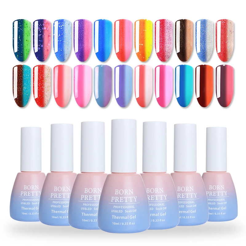 BORN PRETTY 10ml Thermal Shimmer Glitter Nail Gel Temperature Color Changing Nail Art Soak Off Manicure UV Gel Varnish
BORN PRETTY 10ml Thermal Shimmer Glitter Nail Gel Temperature Color Changing Nail Art Soak Off Manicure UV Gel Varnish