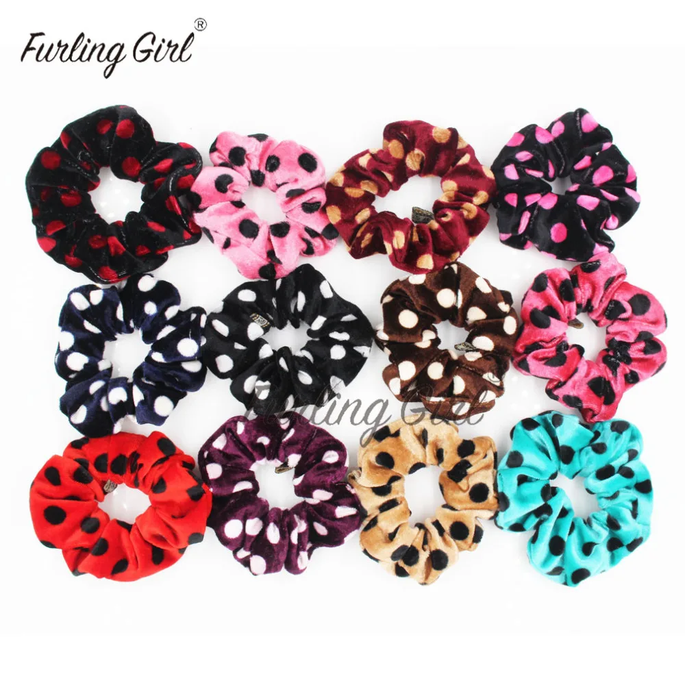 Furling Girl 1PC Polka Dots Soft Velvet Hair Scrunchies Women Elastic Hair Bands Bun Ties Hair Accessories with Label
Furling Girl 1PC Polka Dots Soft Velvet Hair Scrunchies Women Elastic Hair Bands Bun Ties Hair Accessories with Label