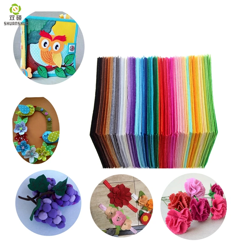 Shuanshuo Polyester Felt Fabric DIY Handmade Felt Cloth For Sewing Home Decoration 1mm Mix 40 Colors 15x15cm 5.9x5.9inch
Shuanshuo Polyester Felt Fabric DIY Handmade Felt Cloth For Sewing Home Decoration 1mm Mix 40 Colors 15x15cm 5.9x5.9inch