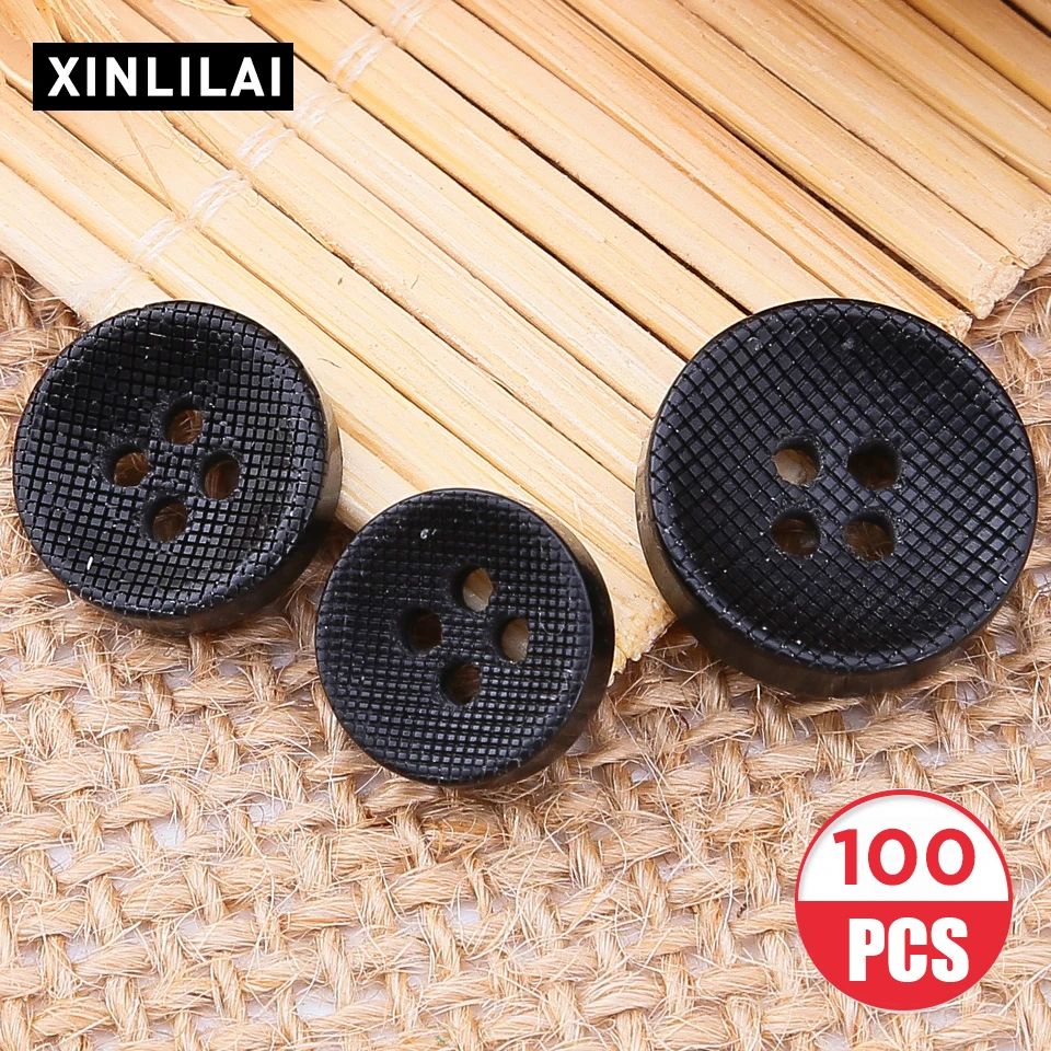 Fashion 100pcs Black Concave Buttons Handmade Resin Four Holes Buttons Wooden Mesh Bread Button Clothing Special Ingredients
Fashion 100pcs Black Concave Buttons Handmade Resin Four Holes Buttons Wooden Mesh Bread Button Clothing Special Ingredients