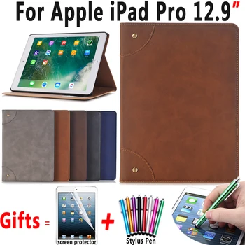 Premium Leather Book Case for Apple iPad Pro 12.9 2017 Retro Leather Smart Cover for iPad Pro 12.9 2015 Case Coque Capa Funda
Premium Leather Book Case for Apple iPad Pro 12.9 2017 Retro Leather Smart Cover for iPad Pro 12.9 2015 Case Coque Capa Funda