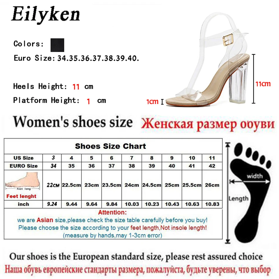 Details about   Size 35-42 Womens Transparent Sandals Shoes Open Toe High Block Heels Pumps Chic