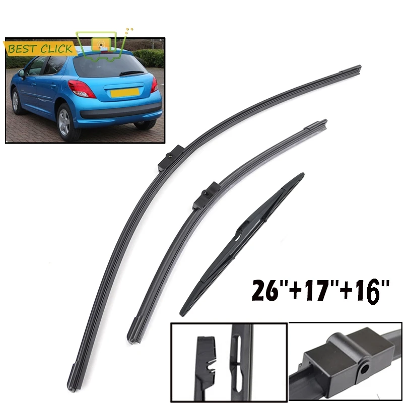Щетка стеклоочистителя для лобового стекла Misima 16 "26" 17 "для Peugeot 207 хэтчбек