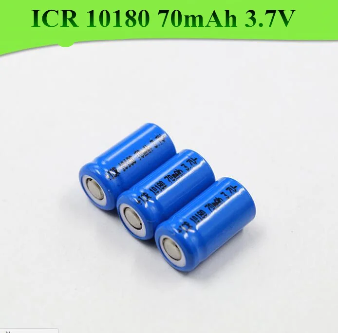 10pcs Brand 3.7v 70mah 10180 3.7v recharge cylindrical 80mah 100mah for rc toy Electronic Cigarette Small Electric led light (1)