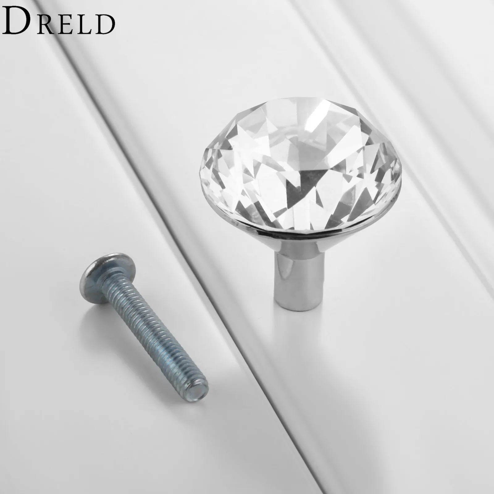 DRELD 1Pc Diamond Crystal Glass Furniture Handle Cabinet Knobs and Handles Rhinestone Drawer Door Pull Handle Furniture Hardware
DRELD 1Pc Diamond Crystal Glass Furniture Handle Cabinet Knobs and Handles Rhinestone Drawer Door Pull Handle Furniture Hardware