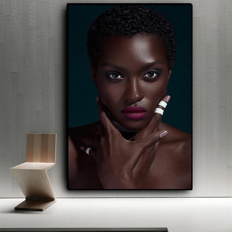 Black African Nude Woman with Red Lip Oil Painting on Canvas Posters and Prints Cuadros Wall Art Picture for Living Room Decor
Black African Nude Woman with Red Lip Oil Painting on Canvas Posters and Prints Cuadros Wall Art Picture for Living Room Decor