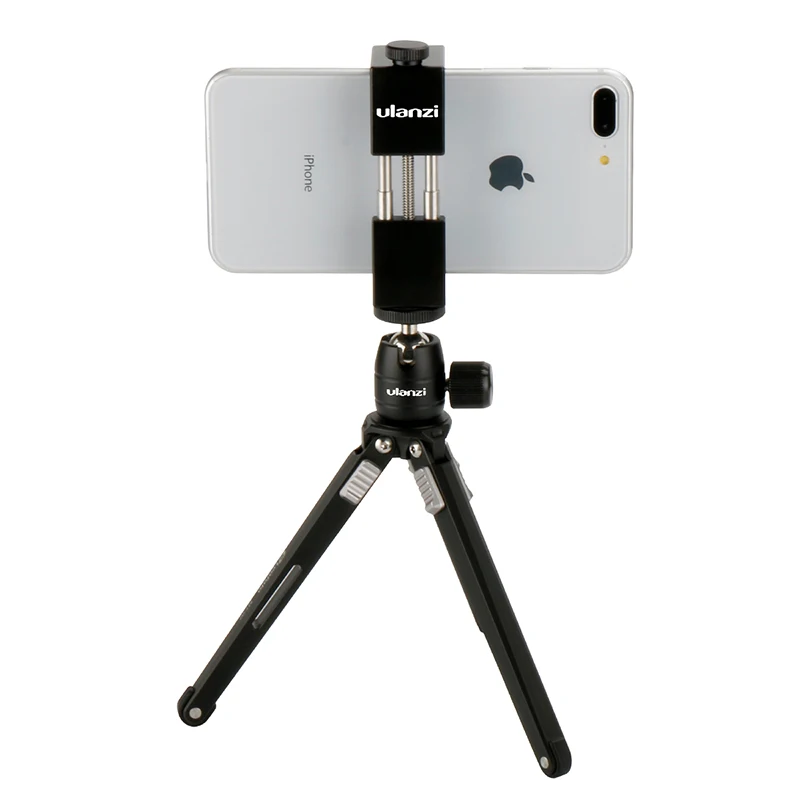 Ulanzi IRON MAN Aluminum Universal Phone Mount Holder Stand Clip Tripod Mount Adapter for iPhone 7 / 7 Plus Android Smartphone
