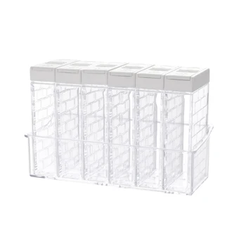 Creative Double-Outlet Lid 6-Case Seasoning Boxes Set With Tray Transparent Condiment Containers Spice Shakers
Creative Double-Outlet Lid 6-Case Seasoning Boxes Set With Tray Transparent Condiment Containers Spice Shakers